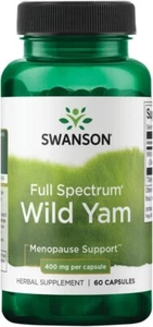 Wild Yam 400 mg 60 Capsules For Menopause Support Women's Health Expiry 08/2026 - Picture 1 of 4