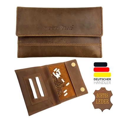 ELYARZI Tabaktasche aus Leder, Tabakbeutel Drehertasche -Tabakbeutel Leder & Drehtabak