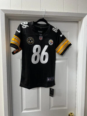 Jersey cosido Hines Ward negro de los Pittsburgh Steelers talla juvenil pequeña Foto 1 de 2