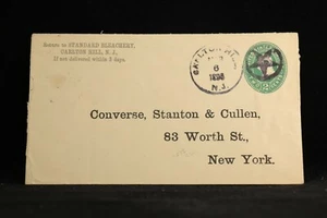 New Jersey: Carlton Hill 1895 Cover, Fancy Circled Star Cancel, DPO Bergen Co - Picture 1 of 2