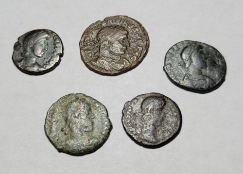 Lot of 5 Ancient Roman Coins Free Shipping