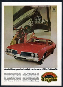 1969 OLDSMOBILE Cutlass S Vintage Original Print AD | Rocket V8 engine Canada - Picture 1 of 1