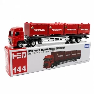 Takara Tomy Tomica No.144 Long Type Hino Profile Trailer/Nissan Container - Picture 1 of 2