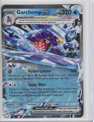 Garchomp EX Tera 038/182 Sv04: Paradox Rift Holo Mint Condition Ungraded - Image 1 of 2