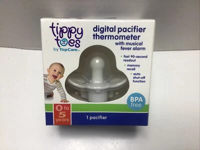 NUEVO Termómetro chupete digital Tippy Toes con alarma de fiebre musical 0-5 años Foto 1 de 3