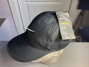 NEW! NIKE Women's DRI-FIT Tennis/Run Featherlight Hat-Black 679424-010 - Picture 1 of 7