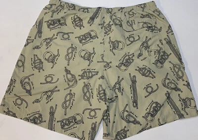 L.L.Bean Mens Swim Trunks Size XL Lined Pockets Nautical Sailing Knots 36x7.5” - Image 1 of 4