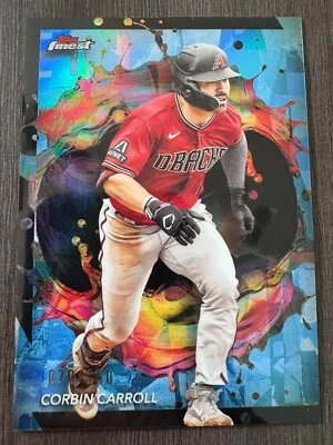 2024 Topps Finest Corbin Carroll #280 RARE Sky Blue Refractor serial /150 - Image 1 of 2