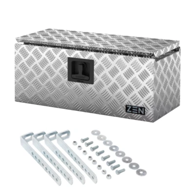DAKEN Zen78 Deichselkasten Alu Riffelblech 50x30x30 Staukiste incl. vert. Halter - Bild 1 von 4