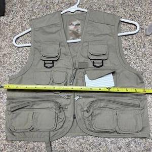 Master Sportsman Fly Fishing Vest Beige Outdoor Adult Size M Boy’s 92627 - Picture 1 of 4