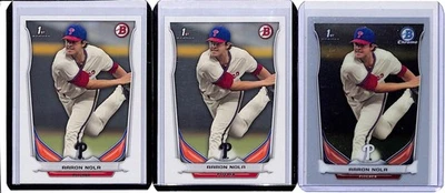 (3) Lote 2014 Bowman Draft Aaron Nola 1st Paper Prospect #DP4 Phillies Foto 1 de 2