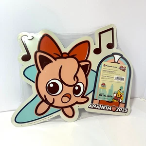 Letrero metálico exclusivo de Anaheim Jigglypuff del Campeonato Mundial Pokémon 2025 nuevo - Imagen 1 de 4