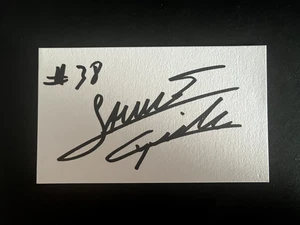 CYRILLE SAUVAGE - FRENCH RACING DRIVER - SIGNED WHITE CARD - Picture 1 of 1