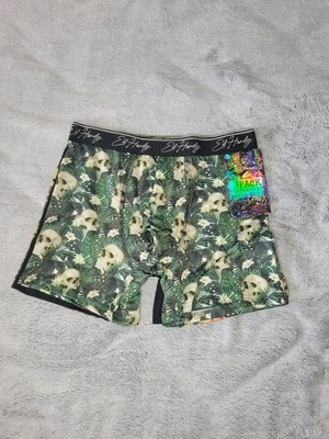 Paquete de 3 calzoncillos boxer de rendimiento Ed Hardy para hombre talla Lrg 36-38 calaveras tarjetas negras Y2K Foto 1 de 4