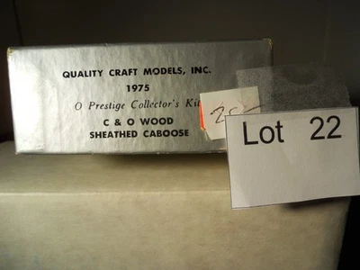 Lot 22: Quality Craft C&O Wood Sheathed Caboose wood kit O scale - Image 1 of 4