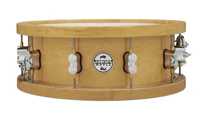 PDP 20-Ply Thick Wood Hoop 5.5x14 Maple Snare Natural w/ Chrome Hardware - Image 1 of 4