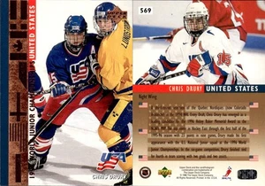 1995-96 Upper Deck 1996 Junior World Championships RC Chris Drury #569 USA - Picture 1 of 4