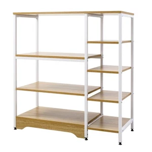 HOMCOM Scaffale da Cucina Mobiletto con 7 Ripiani in Metallo Legno Bianco - Foto 1 di 10