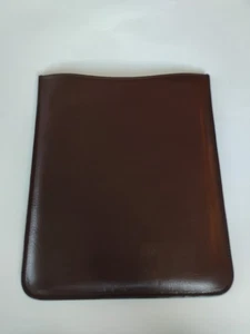 Echtes braunes Leder Tablet Hülle 9"x11", Made in Italy, Handarbeit, Wildleder innen - Bild 1 von 8