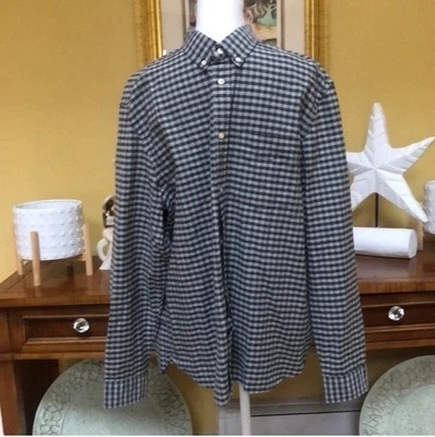 H&M Button Down Shirt Men’s Size XL Check Plaid Long Sleeve Business Casual Gray - Image 1 of 4