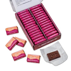 Pink Sea Salt Chocolate Gift Box | 71% Cacao Dark Chocolate | Organic, Vegan, Gl - Picture 1 of 7