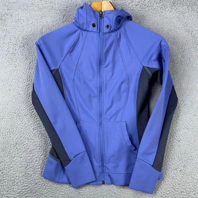 Athleta Womens Full Zip Hoodie Jacket 2XS Purple Lightweight Long Sleeve Stretch - Image 1 of 4