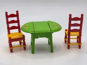 80er Mattel • Sammlung "The Littles" • grüner Klapptisch & Stuhlset - Bild 1 von 14