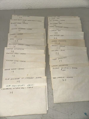 Colección de estampillas vintage de principios de 1900 usadas en sobres 28 estampillas diferentes Foto 1 de 4