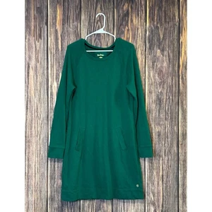 Vestido Lilly Pulitzer Mujer L Verde Playa Comber Sudadera Manga Larga Bolsillos - Imagen 1 de 12