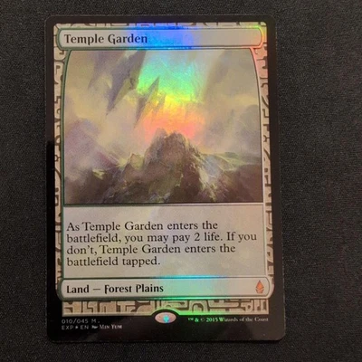 MTG Temple Garden EXP Foil English Card Magic: The Gathering Used - Image 1 of 4