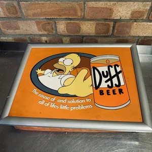 Rare Vintage Homer Simpson Duff Beer Tv Dinner Or Laptop Cushioned Tray 1990's - Picture 1 of 7