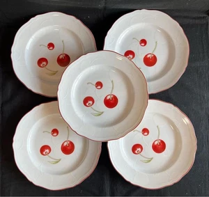 Richard Ginori Antico Cherry Plate 21cm 5 Set #3 - Picture 1 of 8