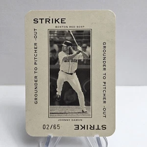 Johnny Damon /65 2005 Donruss Throwback Threads Strike Grounder to Pitcher Out - Picture 1 of 2