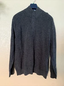 Maglione maglia uomo NAUTICA taglia XL nuovo senza etichetta pullover finto collo cotone grigio scuro - Foto 1 di 4