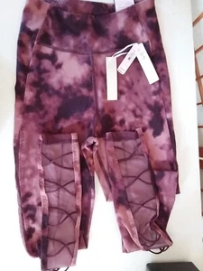 Neu mit Etikett Victoria's Secret Yoga Stretchhose weinrot Batik 27" Schrittlänge 24" Taille - Bild 1 von 9