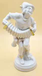 Figura de porcelana Art Déco más rara músico de armónica de tracción, Hertwig & Co. Katzhötte - Imagen 1 de 10