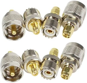 8pcs PL259 SO239 Connector Kits UHF SMA Male Female Adapter Antenna Converter US - Picture 1 of 12