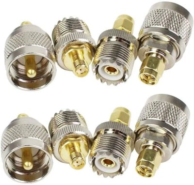 8pcs PL259 SO239 Connector Kits UHF SMA Male Female Adapter Antenna Converter US - Image 1 of 4