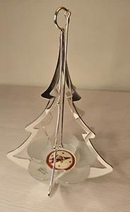 Holmegaard Denmark 2006 Annual Christmas Candleholder Silver Metal & Glass - Picture 1 of 13