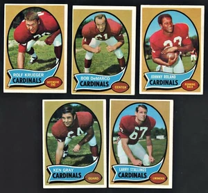 Lot of 5 1970 Topps Football St. Louis Cardinals Krueger De Marco Roland Gray  - Bild 1 von 2