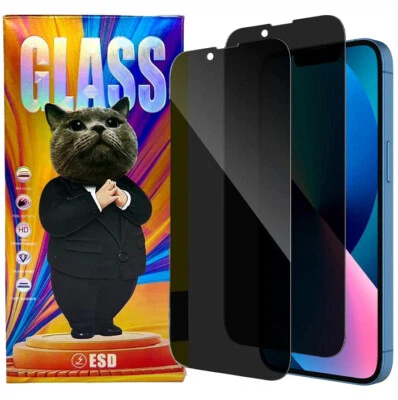 Premium Privacy Full Cover Screen Protector for iPhone 15 Pro Max 14 13 12 11 SE - Image 1 of 4