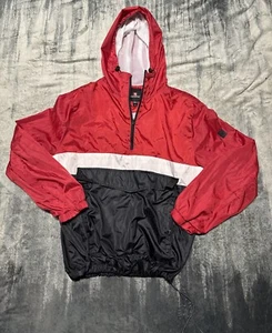 Vtg Southpole Track Jacket Mens 2XL Red Black Pouch Full Zip Windbreaker 90s Y2K - Picture 1 of 9