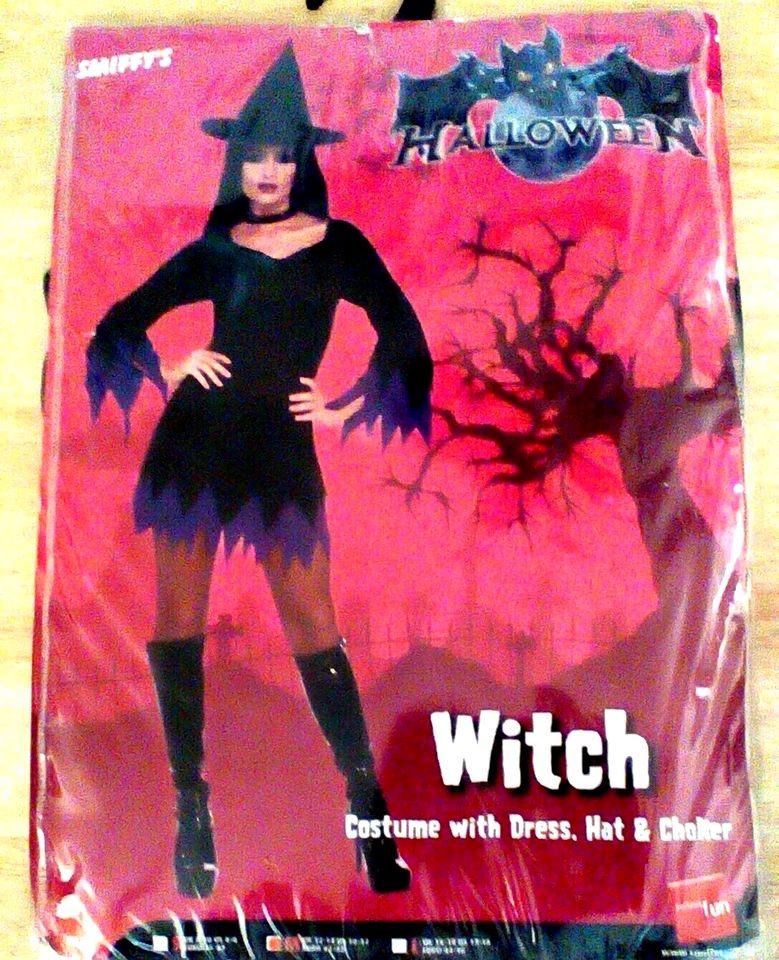 Disfraz de bruja adulto para mujer talla mediana 10-12 Foto 1 de 2