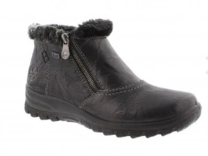 Rieker L7172-00 Ottawa Schwarz Wasserabweisend Reißverschluss Niedrig Stiefeletten Uk6,5/40 - Bild 1 von 10