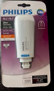 Philips PL-C / PL-T 26w 10.5w LED Soft White Dimmable 4Pin Light Bulb 9290013884 - Picture 1 of 2