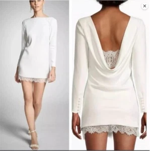 SACHIN & BABI Anthropologie Cameron Lace-Trim Crepe Minidress size 6 NWT $495 - Picture 1 of 8