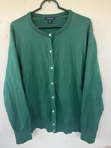 Cárdigan verde Lands' End talla XL - Imagen 1 de 3