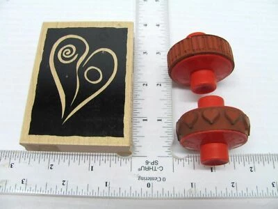 Lote misto de carimbo de borracha rodas corações linhas traços centavo preto bloco coração 883 - Imagem 1 de 4