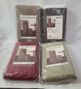 (4) Metro Dining Room Chair Covers 100% Polyester (New) - Picture 1 of 6