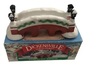 Noma Dickensville Collectables #6147 Porcelain Bridge Christmas Village 1990 - Picture 1 of 14